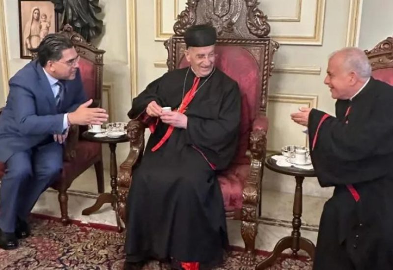 وزير الاعلام المحامي د. بول مرقص خلال لقائه البطريرك الماروني الكاردينال مار بشارة بطرس الراعي