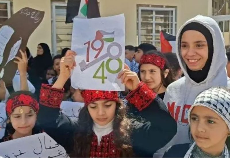 لبنان – لاجئو نهر البارد يحتجون على تراجع خدمات الأونروا ويؤكدون تمسكهم بالحقوق الفلسطينية