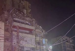 صورة من موقع الاستهداف يوم أمس بالضاحية الجنوبية لبيروت