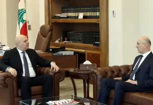 رئيس الجمهورية العماد جوزاف عون من وزير الداخلية والبلديات أحمد الحجار على الوضع الأمني العام في البلاد