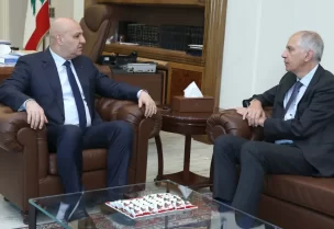 رئيس الجمهورية العماد جوزاف عون في قصر بعبدا قبل ظهر اليوم مع سفير فرنسا في لبنان هيرفيه ماغرو
