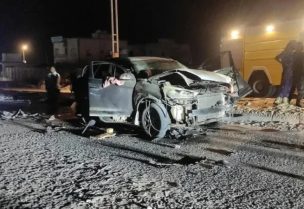 سيارة مراسل العربية محمد عيضة بعد انفجارها