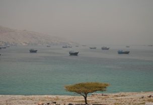 سفن راسية في مضيق هرمز، كما تظهر من مسندم، عمان، 11 يونيو 2026. رويترز