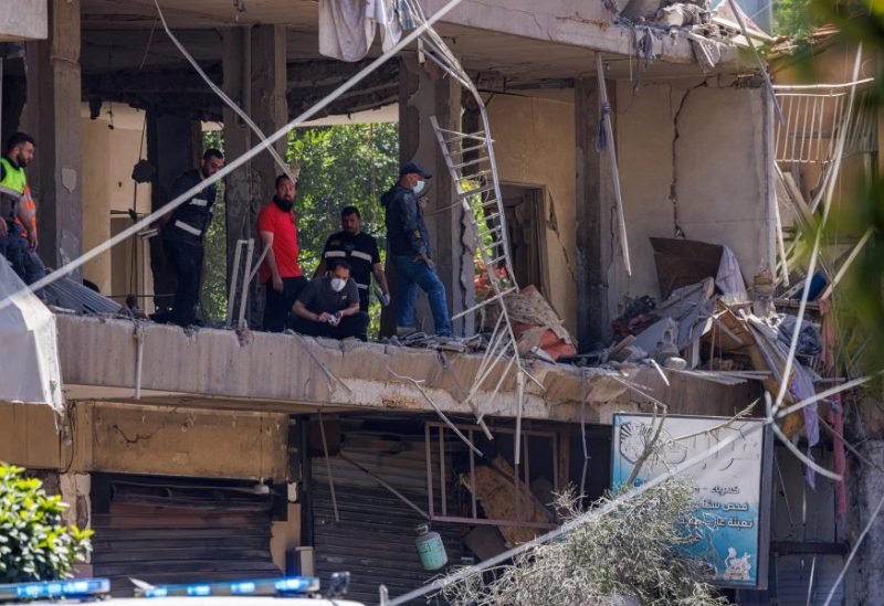آثار غارة إسرائيلية على الضاحية الجنوبية لبيروت. رويترز