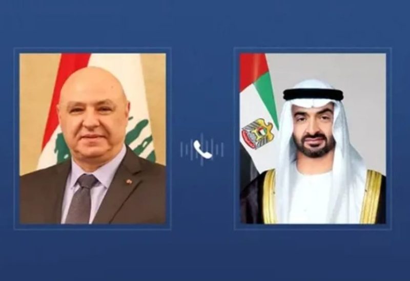 محمد بن زايد يؤكد دعم الإمارات للبنان خلال اتصال مع الرئيس عون