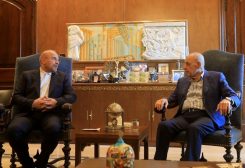 رئيس مجلس النواب نبيه بري ورئيس مجلس الشورى الإيراني محمد باقر قاليباف