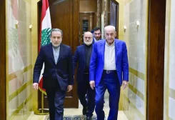 رئيس مجلس النواب نبيه بري مع وزير خارجية الجمهورية الإسلامية الإيرانية عباس عراقجي