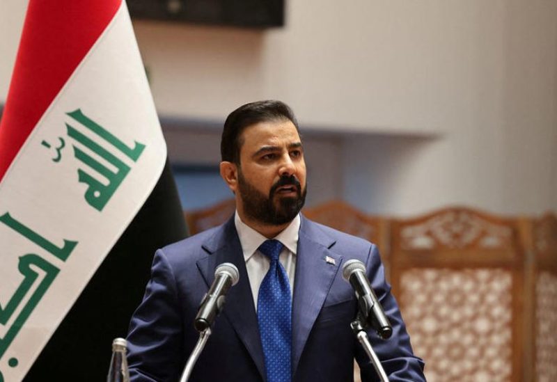 رئيس الوزراء علي الزيدي خلال جلسة برلمانية في مقر البرلمان في بغداد يوم 14 مايو 2026. تصوير: أحمد سعد - رويترز