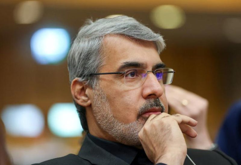 مندوب إيران لدى الأمم المتحدة في جنيف على بحريني لدى حضوره جلسة لمجلس حقوق الإنسان في مقر الأمم المتحدة في جنيف يوم 16 مارس آذار 2026. تصوير: دينيس باليبوس - رويترز