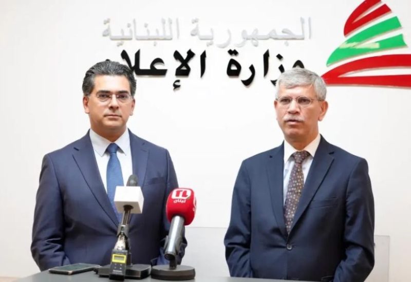 وزير الإعلام بول مرقص مع السفير الباكستاني سلمان أطهر