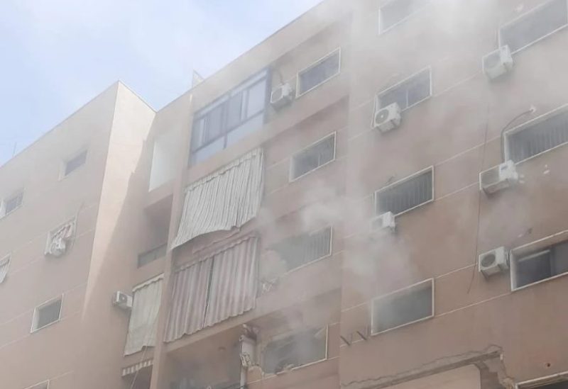 المبنى المستهدف في الضاحية الجنوبية لبيروت