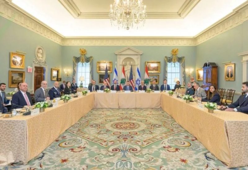 صورة من الجولة الرابعة من المفاوضات بين لبنان وإسرائيل