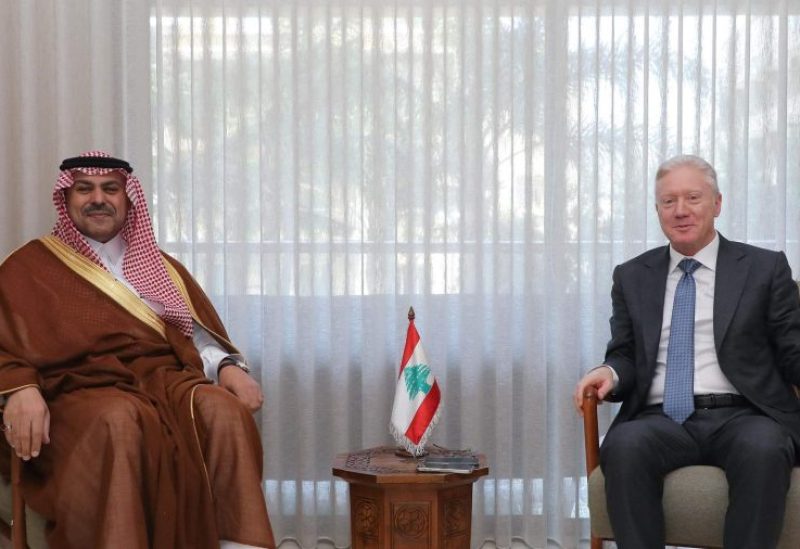 وزير الخارجية والمغتربين يوسف رجي سفير المملكة العربية السعودية الجديد فهد بن عبد الرحمن الدوسري