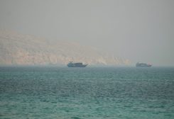 سفن في مضيق هرمز. رويترز