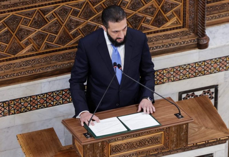 الرئيس السوري أحمد الشرع خلال أول جلسة لمجلس الشعب السوري