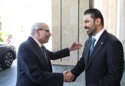 رئيس مجلس الوزراء العراقي علي فالح الزيدي مع رئيس الحكومة نواف سلام