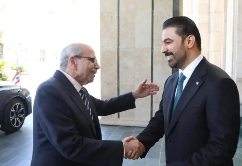 رئيس مجلس الوزراء العراقي علي فالح الزيدي مع رئيس الحكومة نواف سلام