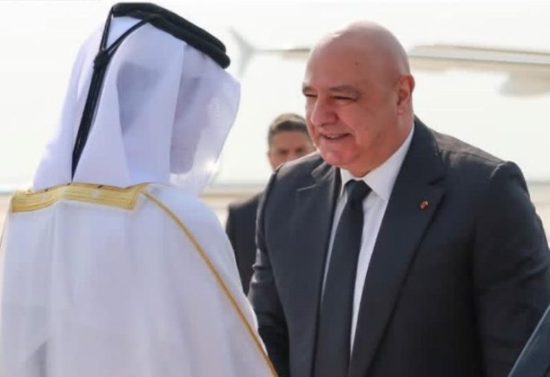 رئيس الجمهورية جوزاف عون ووزير المواصلات الشيخ محمد بن عبدالله ال ثاني