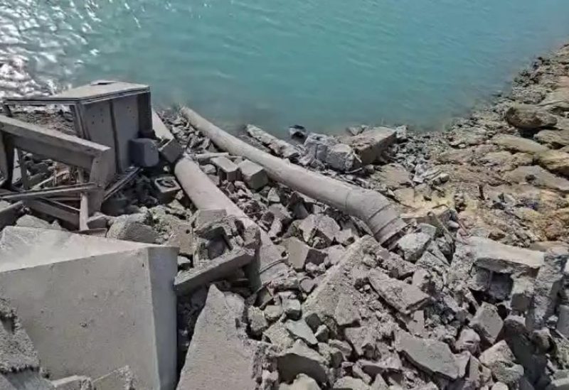 محطة تحلية المياه المتضررة في محافظة هرمزغان، جنوبي إيران