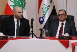 وزير الصحة العامة ركان ناصر الدين مع نظيره العراقي عبد الحسين الموسوي في العاصمة بغداد