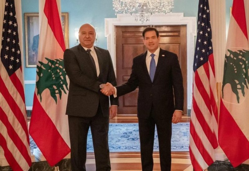 وزير الخارجية الأميركية ماركو روبيو اجتماعه مع رئيس الجمهورية جوزاف عون