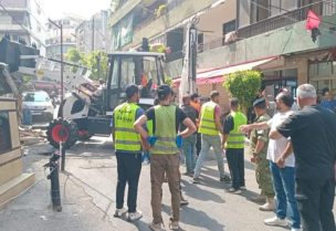 إزالة المخالفات والتعديات في منطقة حي اللجا