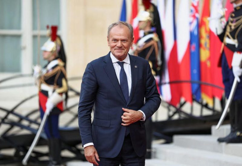 دونالد توسك رئيس وزراء بولندا في قصر الإليزيه في باريس يوم 13 يوليو تموز 2026. تصوير: توم نيلسون - رويترز