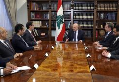 النواب ياسين ياسين، وضاح الصادق، فراس حمدان، ميشال الدويهي ومارك ضو خلال لقاء مع رئيس الجمهورية العماد جوزاف عون