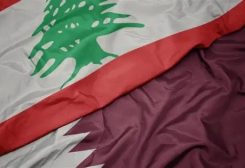 علم لبنان وقطر