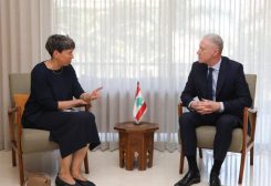 وزير الخارجية والمغتربين يوسف رجي سفيرة سويسرا لدى لبنان نيكول رودر