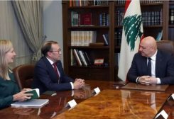رئيس الجمهورية العماد جوزاف عون في قصر بعبدا مع وزير خارجية النروج إسبن بارث إيدي