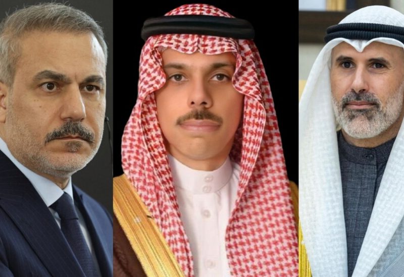 هاكان فيدان وفيصل بن فرحان بن عبدالله وجراح جابر الأحمد الصباح