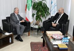 وزير المالية ياسين جابر يستقبل وزير الصحة العامة ركان ناصر الدين