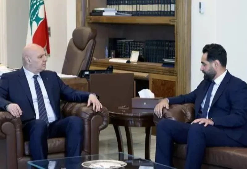 رئيس الجمهورية العماد جوزاف عون مع النائب فراس حمدان من قصر بعبدا.