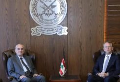 وزير الدفاع الوطني اللواء ميشال منسى مع السفير الفرنسي الجديد لدى لبنان باتريك دوريل