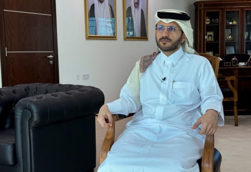 ماجد الأنصاري المتحدث باسم وزارة الخارجية القطرية خلال لقاء مع رويترز في الدوحة. رويترز