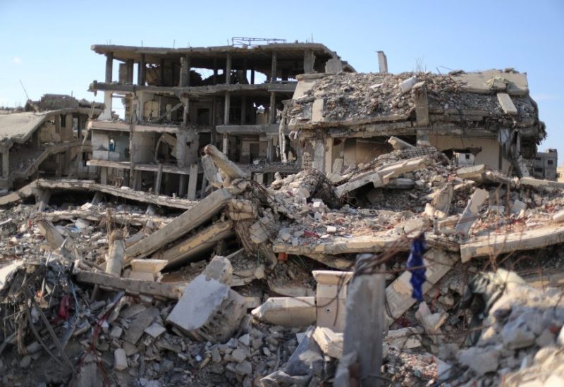 مبان سكنية دمرت جراء الغارات الإسرائيلية في غزة