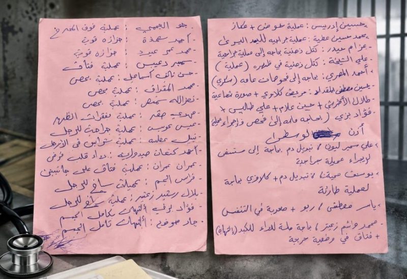 أسماء عشرات الحالات الصحية المتفاقمة في سجن رومية